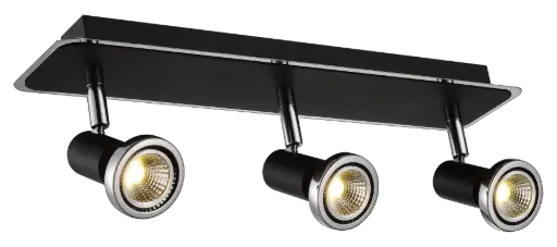 [3427033] XZIBIT spot 3xGU10 5W LED incl. zwart/chroom