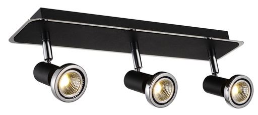 [3427033] XZIBIT spot 3xGU10 5W LED incl. zwart/chroom