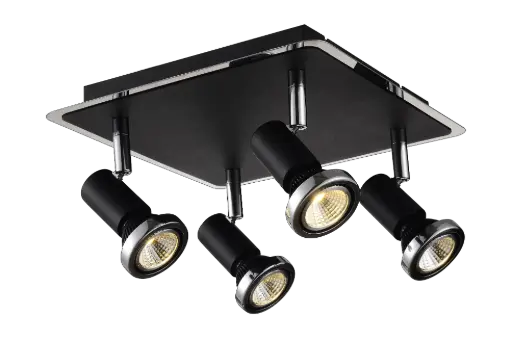 [3427035] XZIBIT spot 4xGU10 5W LED incl. zwart/chroom