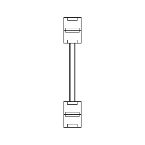 [3428120] 8mm double end connector with wire for SMD3528 flexible strip