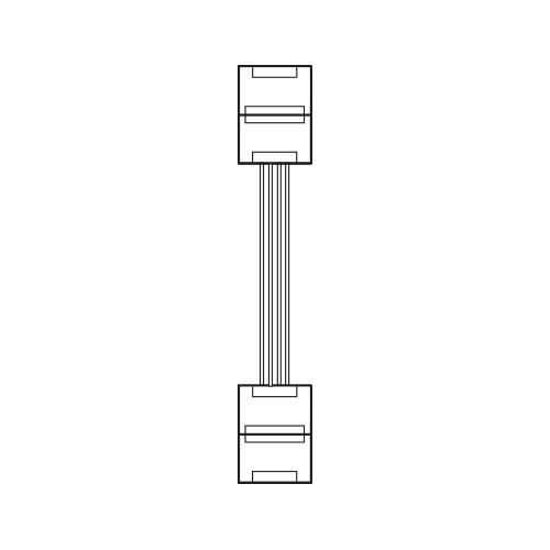 [3428150] 10mm double end connector with wire SMD5050 RGB flexible strip