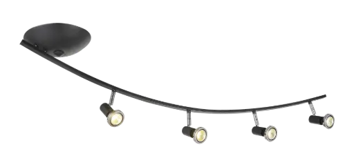 [3427036] XZIBIT boog 4x GU10 5W LED zwart/chroom