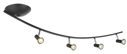 [3427036] XZIBIT boog 4x GU10 5W LED zwart/chroom