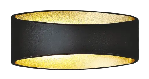 [3425053] MYRA wandlicht up-down LED 7,5W satijn zwart/goud dimbaar