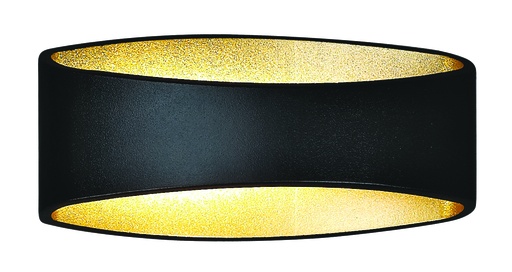 [3425053] MYRA wandlicht up-down LED 7,5W satijn zwart/goud dimbaar