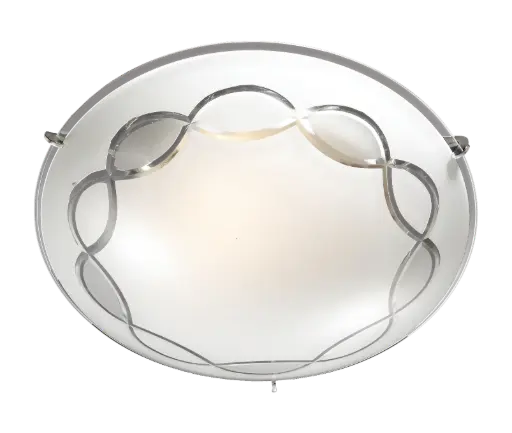 [3408156] SIRI ceiling lamp E27 2x60W Chroom + Wit glas