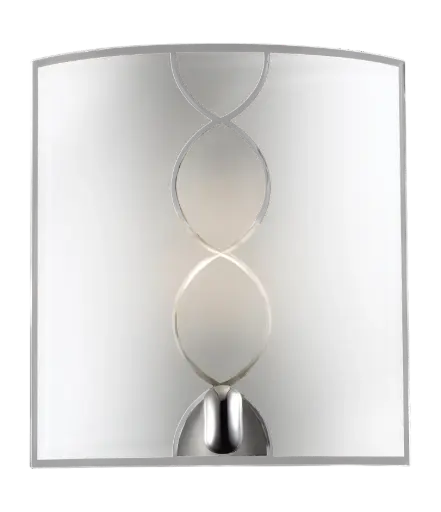 [3408157] SIRI wall lamp E27 1x60W Chroom + Wit glas