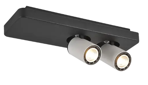 [3427112] Nysit 2L B/B/W 2x 4,5W GU10 dimmable LED incl.