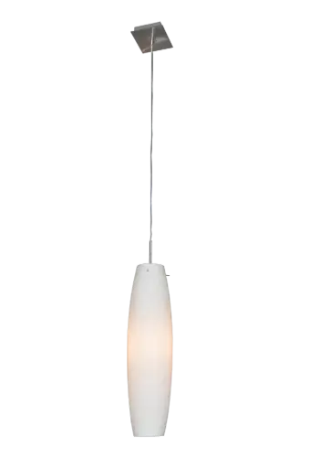 [3410090] MARU pendel 1xE27 satin-nikkel/wit glas