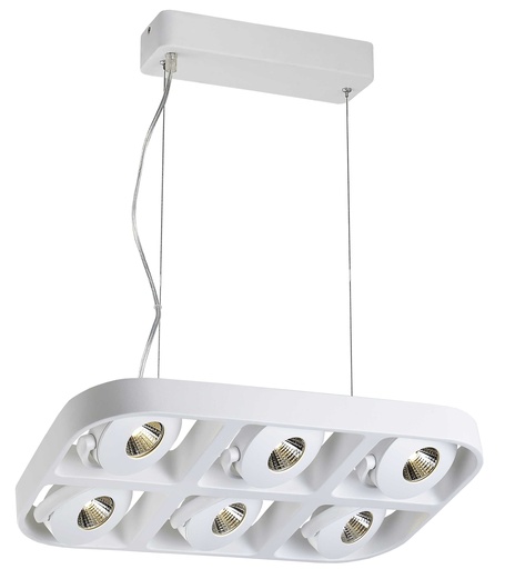 [4012438] GALAXY pendel wit dimbaar 6x5W LED 3000K