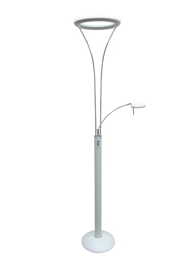 [3375002] CERES Vloerlamp LED 30W + 6W wit/chrome