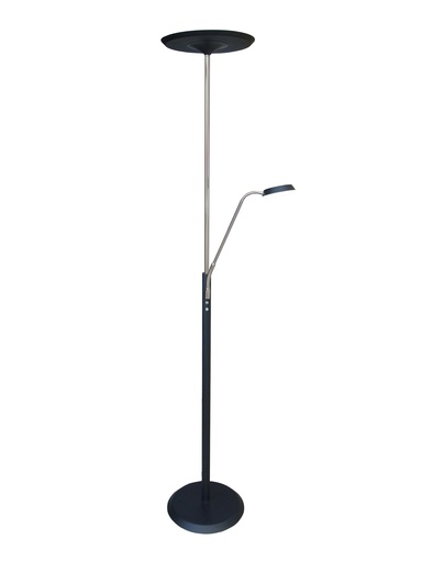 [3375010] OTTO Vloerlamp LED 30W + 6W zwart/chrome
