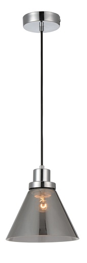 [3416115] NARU pendel chroom/as grijs glas 1xE27 max 40W