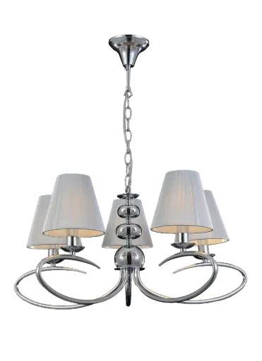 [3416145] MODIKA luster 5x E14 Chroom/witte kap