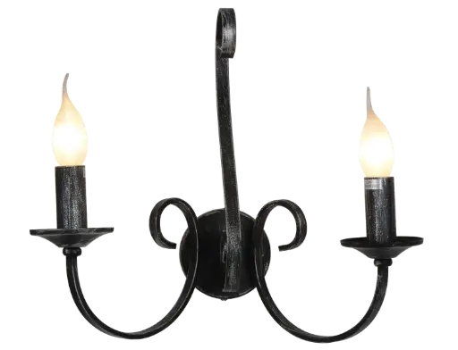 [3416181] MARQUIS Wandlicht 2xE14 antiek zwart