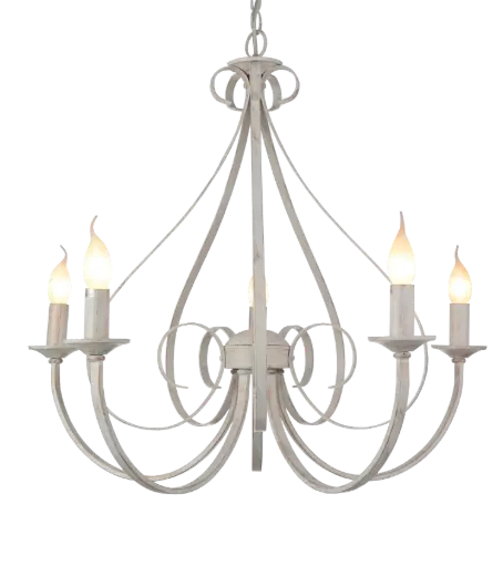 [3416175] MARQUIS lustre 5x E14 old white