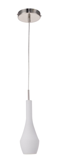 [3410110] BOTELO pendel 1xE27 nikkel/melk wit glas