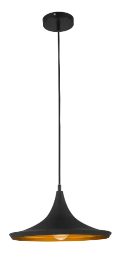 [3410131] IDRIS suspension 1xE27 noir/or