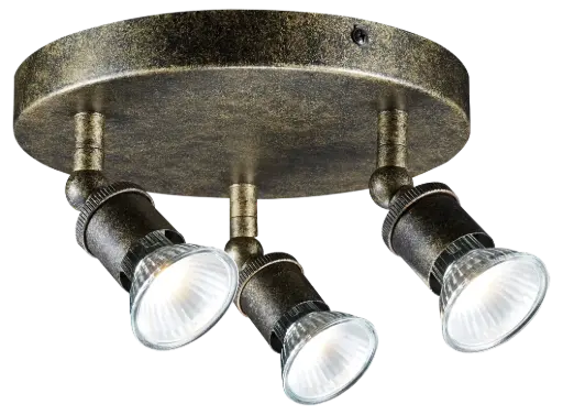 [4014006] STUGA round 3xGU10 glazen dimbare 5W LED incl.