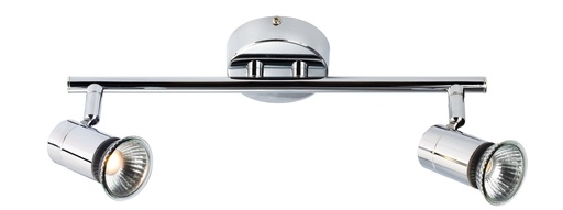 [3427191] RIVERA 2xGU10 5W dimbare LED Chroom IP44
