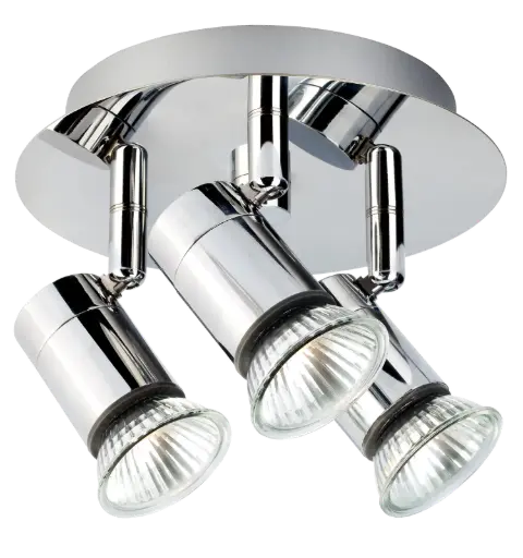 [3427194] RIVERA rond 3xGU10 5W dimmable LED Chromé IP44