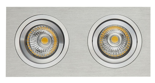 [4014011] ZOOM I inbouwspot ALU 2x 5W LED GU10 dimbaar incl.
