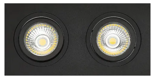 [4014021] ZOOM I inbouwspot zwart 2x 5W LED GU10 dimbaar incl.