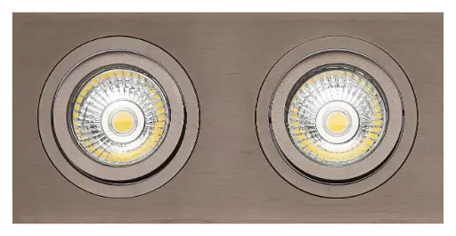 [4014026] ZOOM I inbouwspot brons 2x 5W LED GU10 dimbaar incl.