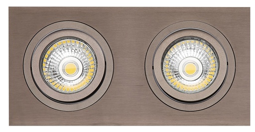 [4014026] ZOOM I inbouwspot brons 2x 5W LED GU10 dimbaar incl.