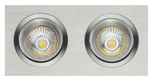 [4014031] ZOOM II inbouwspot ALU 2x 5W LED GU10 dimbaar incl.