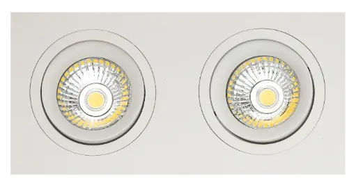 [4014036] ZOOM II inbouwspot wit 2x 5W LED GU10 dimbaar incl.