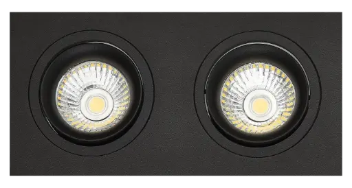 [4014041] ZOOM II inbouwspot zwart 2x 5W LED GU10 dimbaar incl.