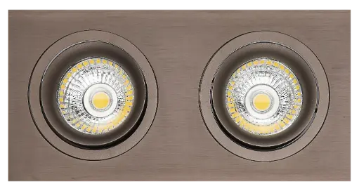 [4014046] ZOOM II inbouwspot brons 2x 5W LED GU10 dimbaar incl.
