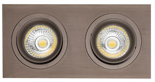 [4014046] ZOOM II inbouwspot brons 2x 5W LED GU10 dimbaar incl.