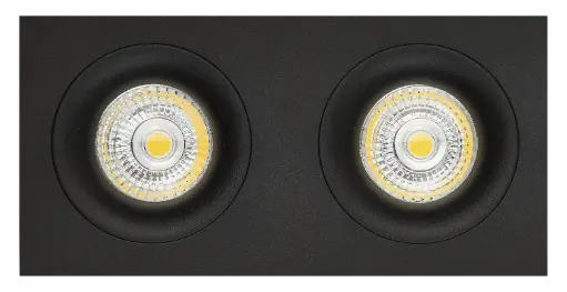[4014061] ZOOM III inbouwspot zwart 2x 5W LED GU10 dimbaar incl.