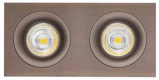 [4014066] ZOOM III inbouwspot brons 2x 5W LED GU10 dimbaar incl.
