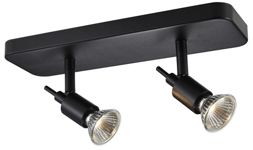 [4014216] SONAR II zwart 2x 5W LED GU10 dimbaar incl.