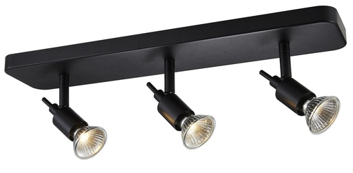 [4014217] SONAR II zwart 3x 5W LED GU10 dimbaar incl.