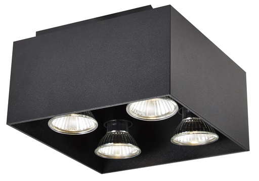 [4014248] KUBO zwart 4x 5W LED GU10 dimbaar incl.
