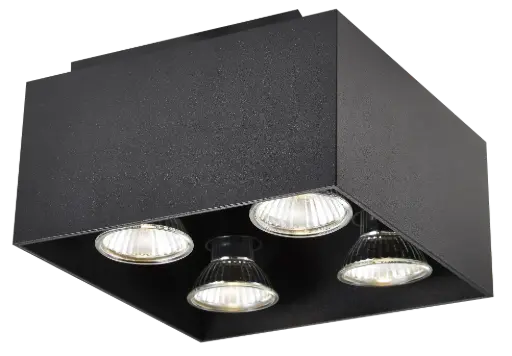 [4014248] KUBO zwart 4x 5W LED GU10 dimbaar incl.