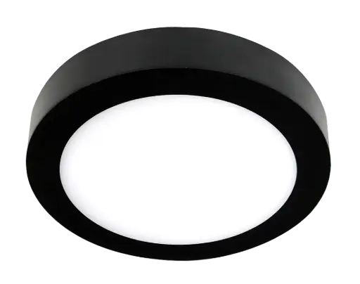 [3422107] FLUKE LED plafonnier rond zwart 18W 3000K Ø23,5cm