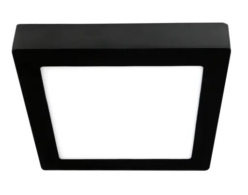 [3422117] FLUKE LED plafonnier vierkant zwart 18W 3000K 23,5cm
