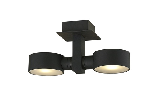 [4012108] NIC-NAC PLAF. 2XG9/2,5W LED zwart