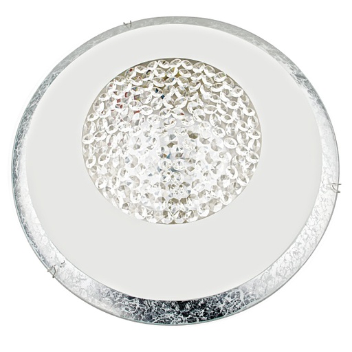 [3408182] OHANA plafondlamp 18W AC-Led diam 40 metaal/glas/zilver