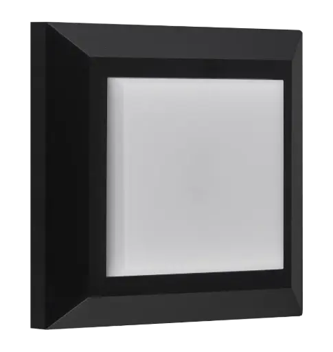 [3390001] NOKI Wandlicht vierkant zwart SMD LED 450Lm 3,8W IP65