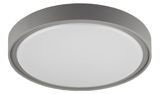 [3390045] QIJO plafonnier rond grijs SMD LED 2300Lm 17,5W IP65