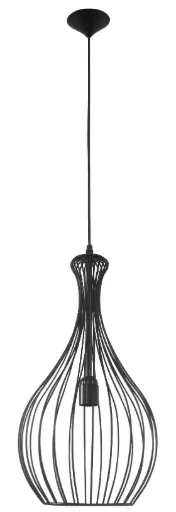 [3403522] STRINGS pendel zwart 1xE27 diam 26cm