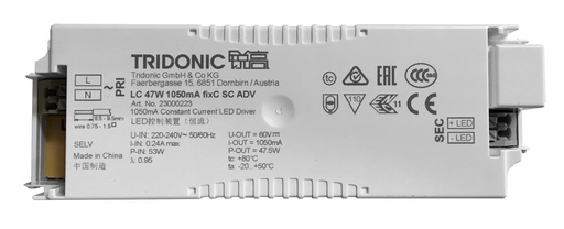 [3426993] DRIVER Tridonic LC 47W 1050mA internal