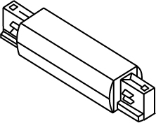 [TR0012B] TRACK 3-fase lineaire connector zwart
