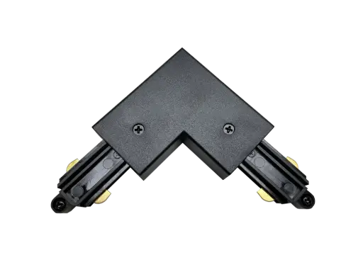 [TR0113B] TRACK mono fase L-connector buiten aarding zwart